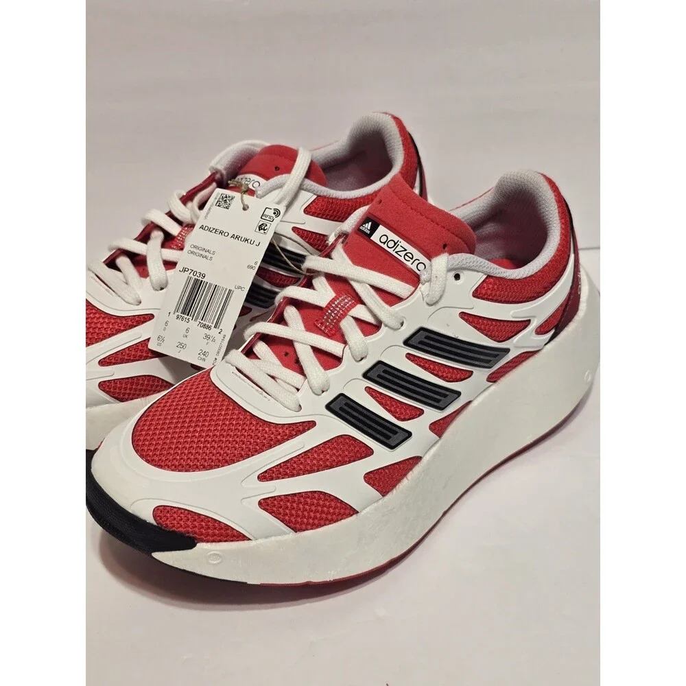adidas Men's 6.5 Adizero Aruku Running Shoes Red White Black- Brand New